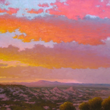TESUQUE SUNSET 48 inches x 60 inches oil $12000