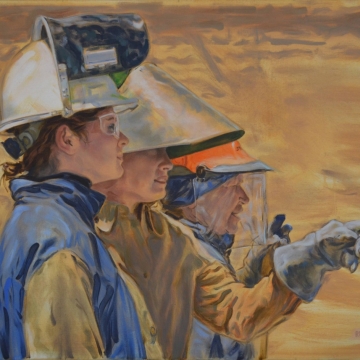 Kimberly Reed-Deemer, IRON LADIES, 24 x 30 inches, Oil, $180